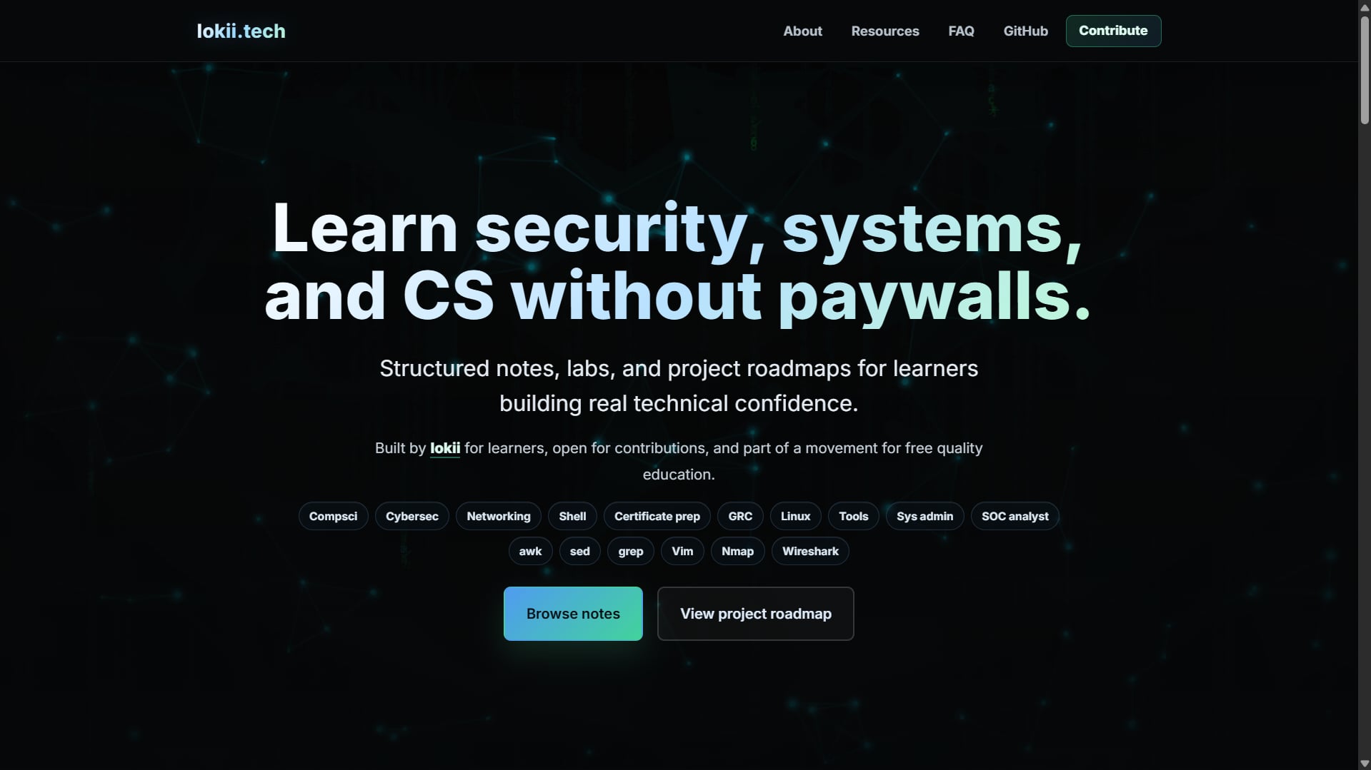Tech Tips Loki lokii.tech - Free Cybersecurity and Systems Learning Path